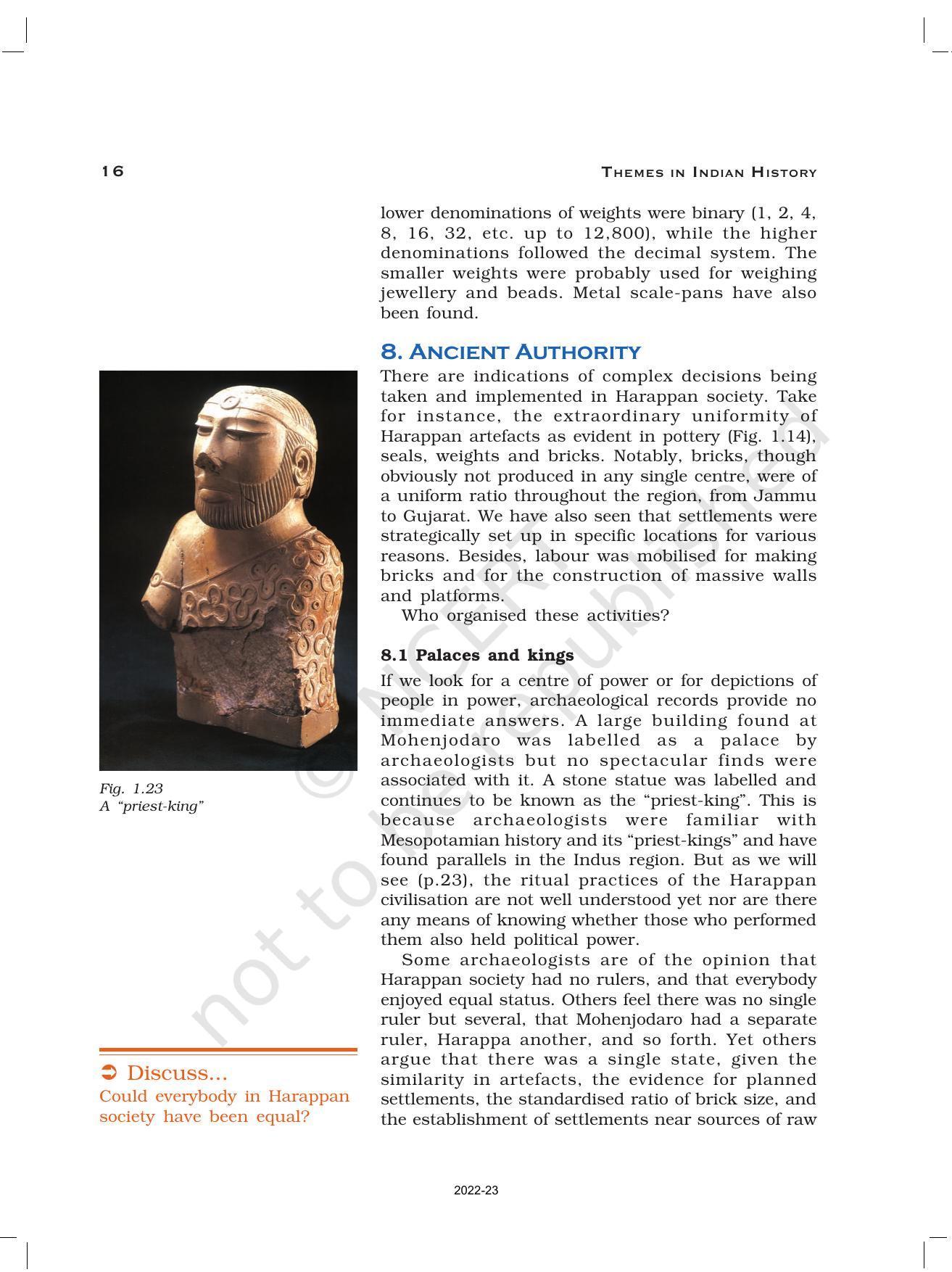 NCERT Book For Class 12 History Chapter 1 Bricks, Beads