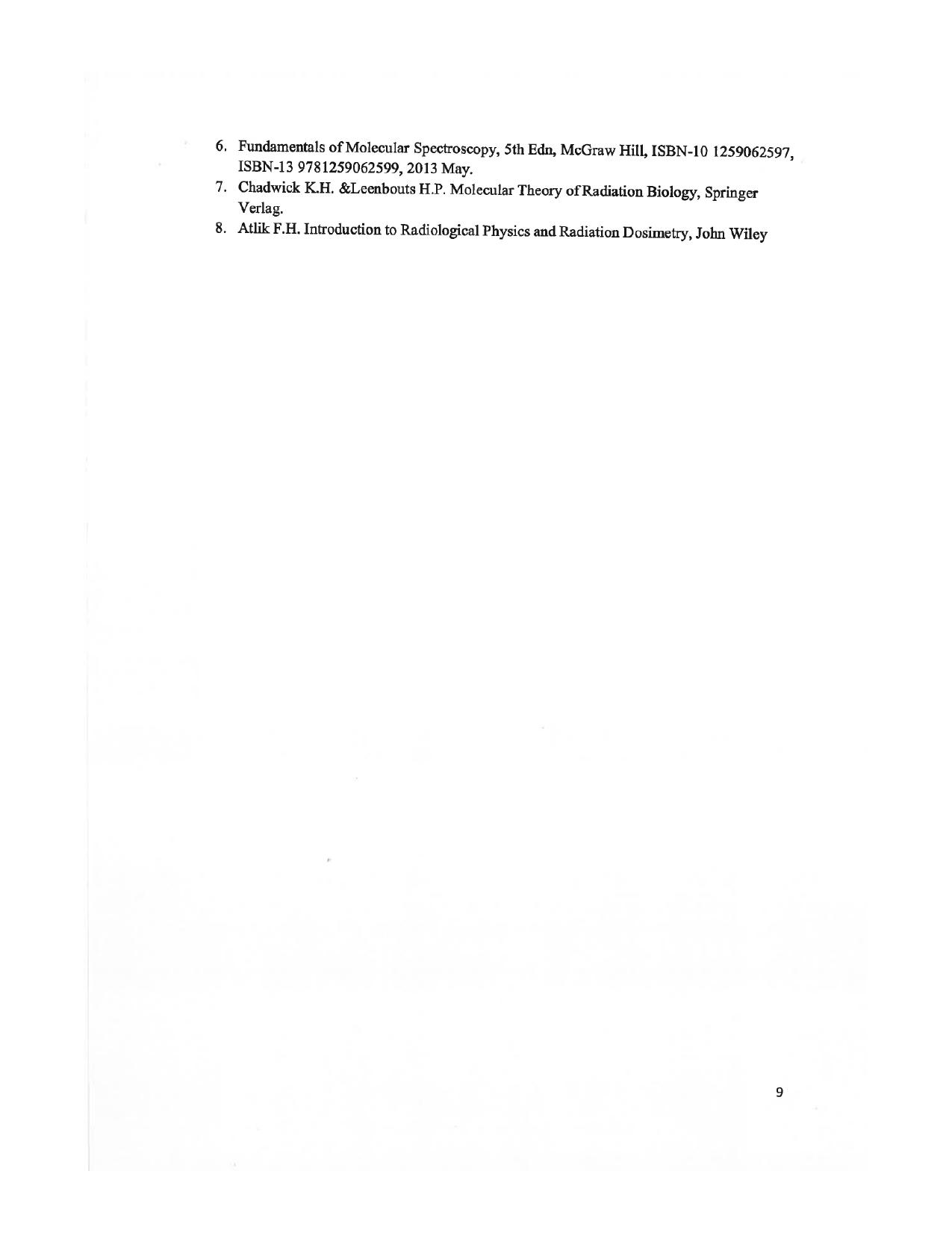 JMI Entrance Exam FACULTY OF NATURAL SCIENCES Syllabus - Page 9