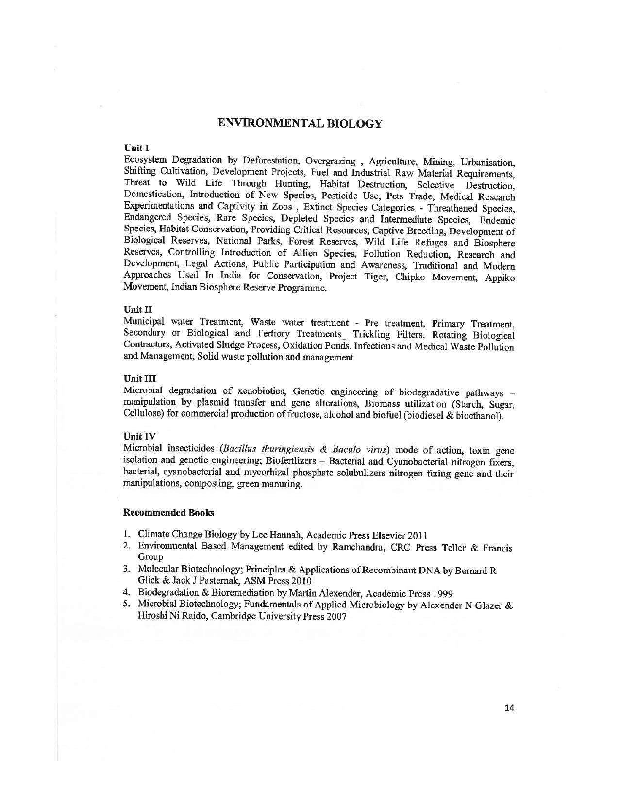 JMI Entrance Exam FACULTY OF NATURAL SCIENCES Syllabus - Page 14