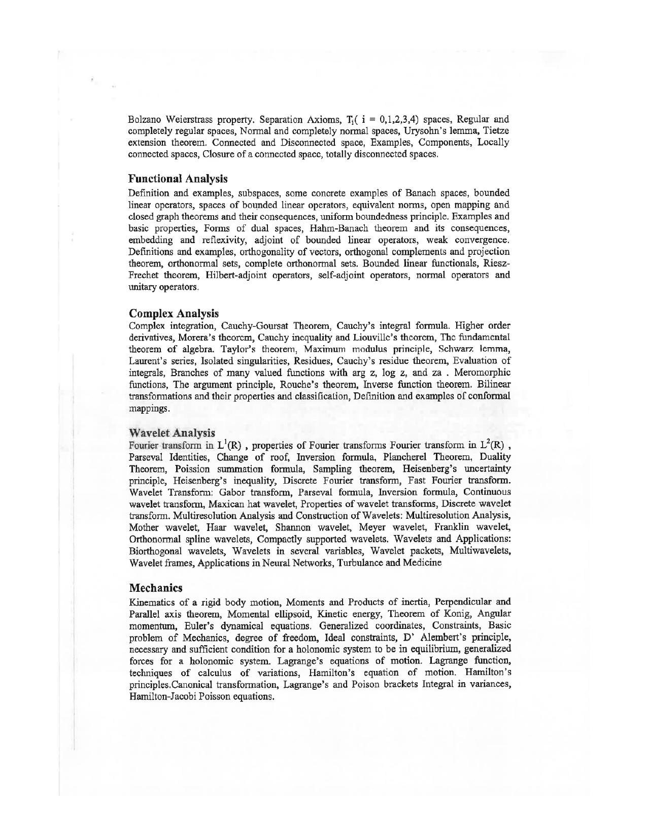 JMI Entrance Exam FACULTY OF NATURAL SCIENCES Syllabus - Page 37