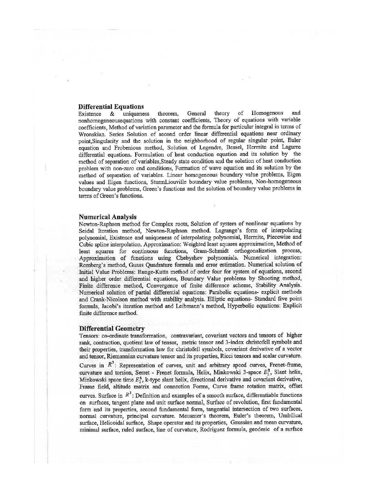 JMI Entrance Exam FACULTY OF NATURAL SCIENCES Syllabus - Page 38