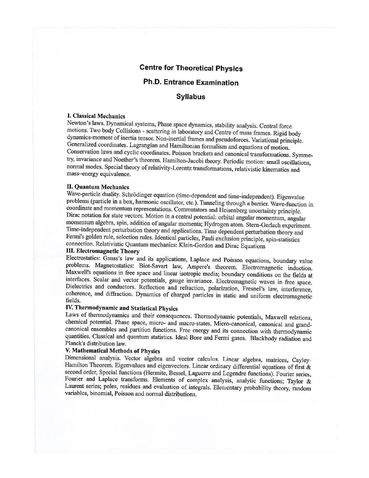 JMI Entrance Exam FACULTY OF NATURAL SCIENCES Syllabus - Page 40