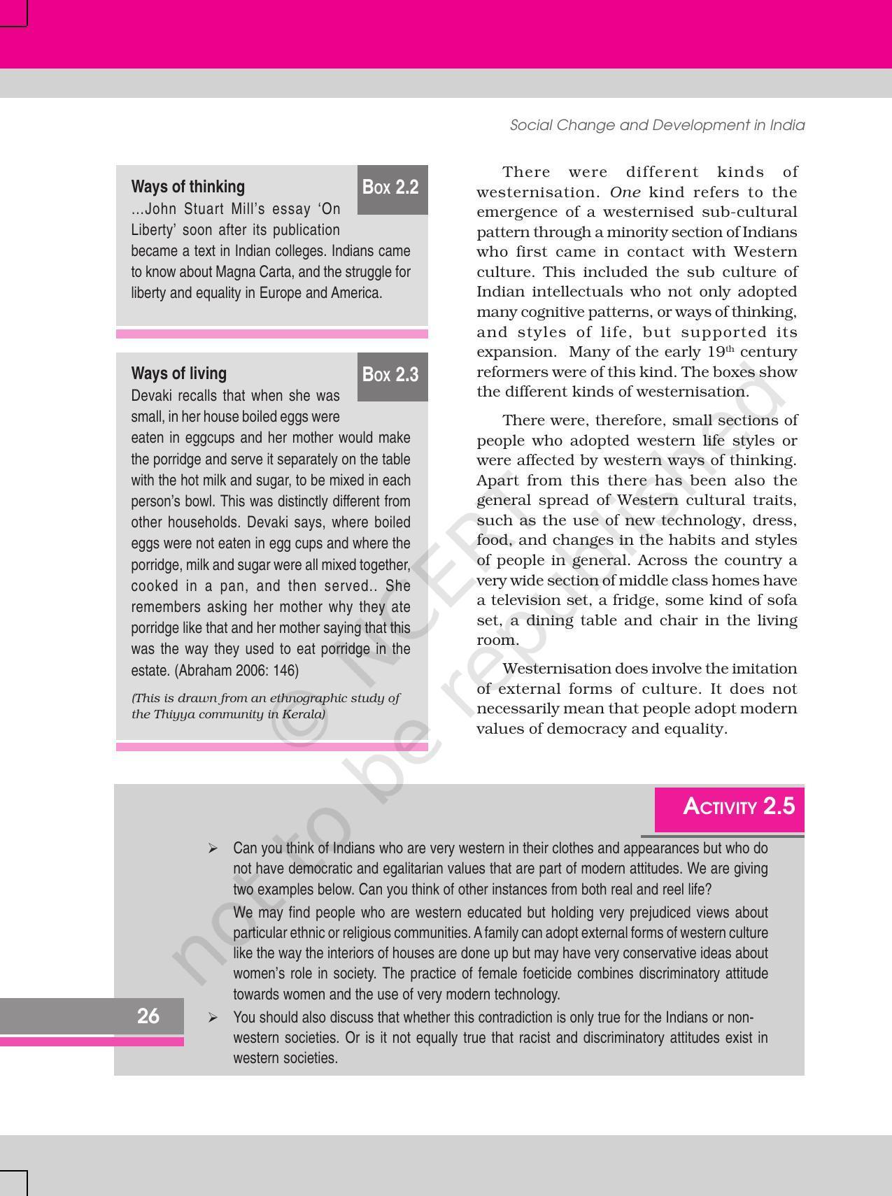 NCERT Book for Class 12 Sociology (Social Change and Development in ...