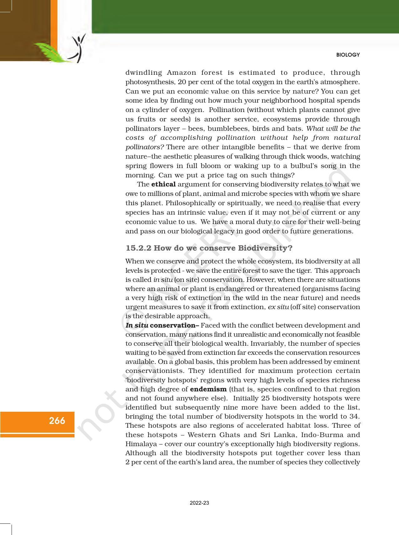 NCERT Book for Class 12 Biology Chapter 15 Biodiversity and Conservation - Page 9