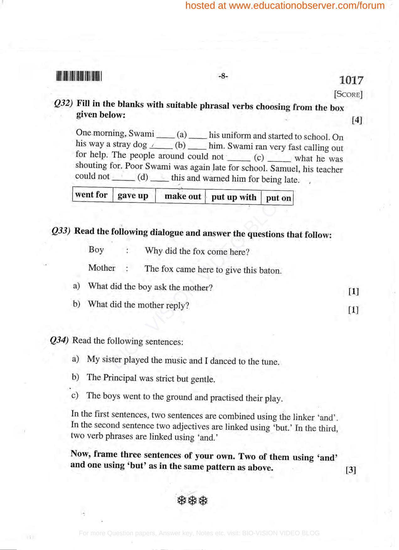 Kerala SSLC 2014 English Question Paper - Page 8