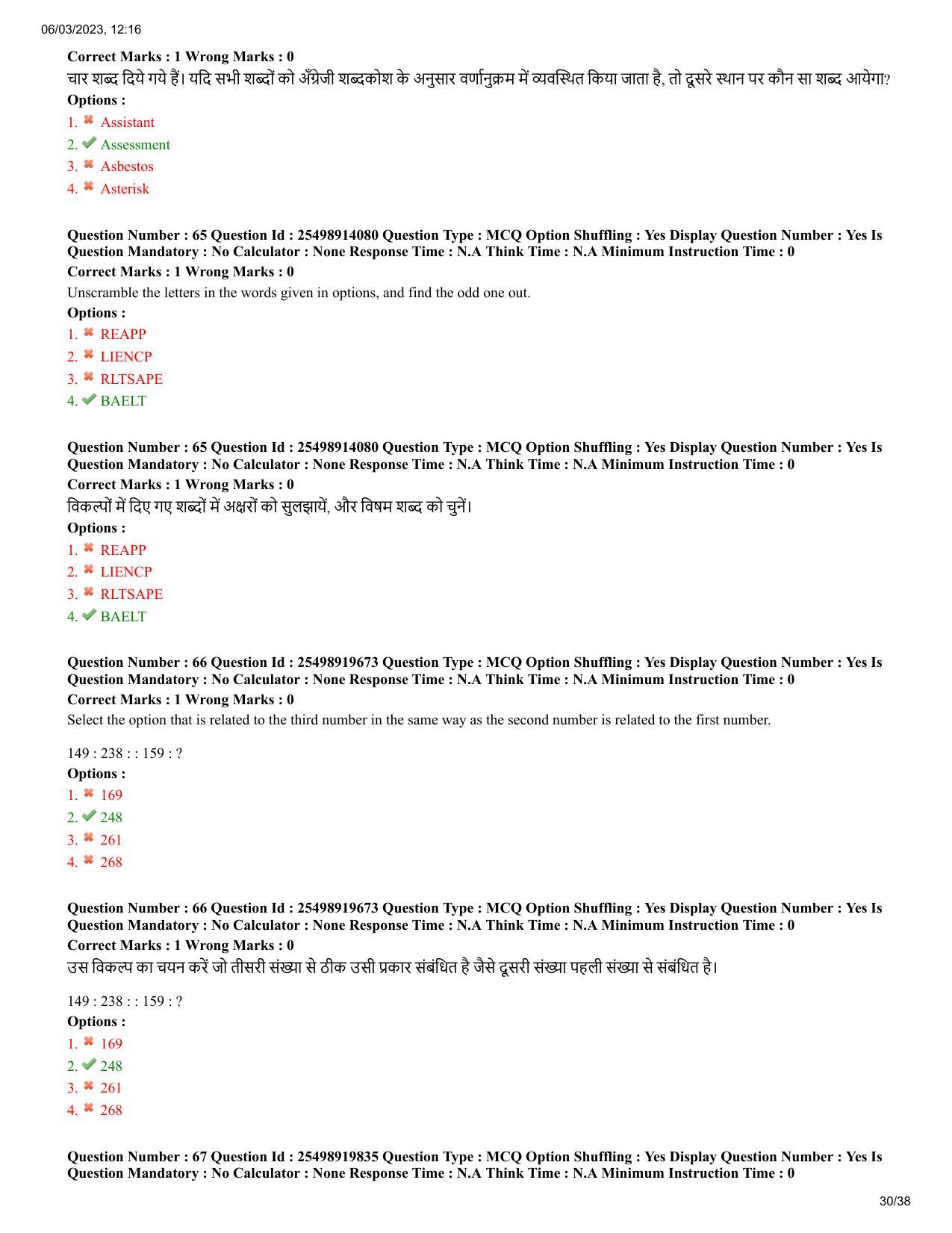 MP CPCT 4 Mar 2023 Question Paper Shift 1 - Page 30