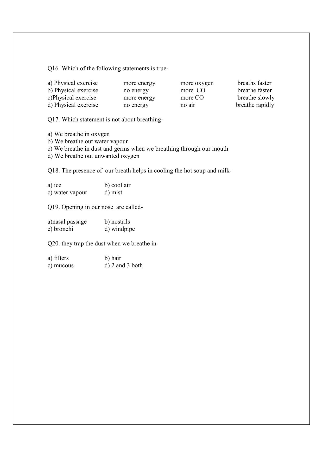 Worksheet for Class 5 Environmental Studies Assignment 5 - Page 3