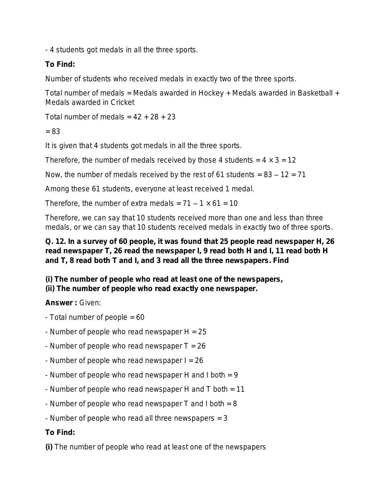 Chapter 1: Sets: RS Aggarwal Class 11 Solutions  - Page 78