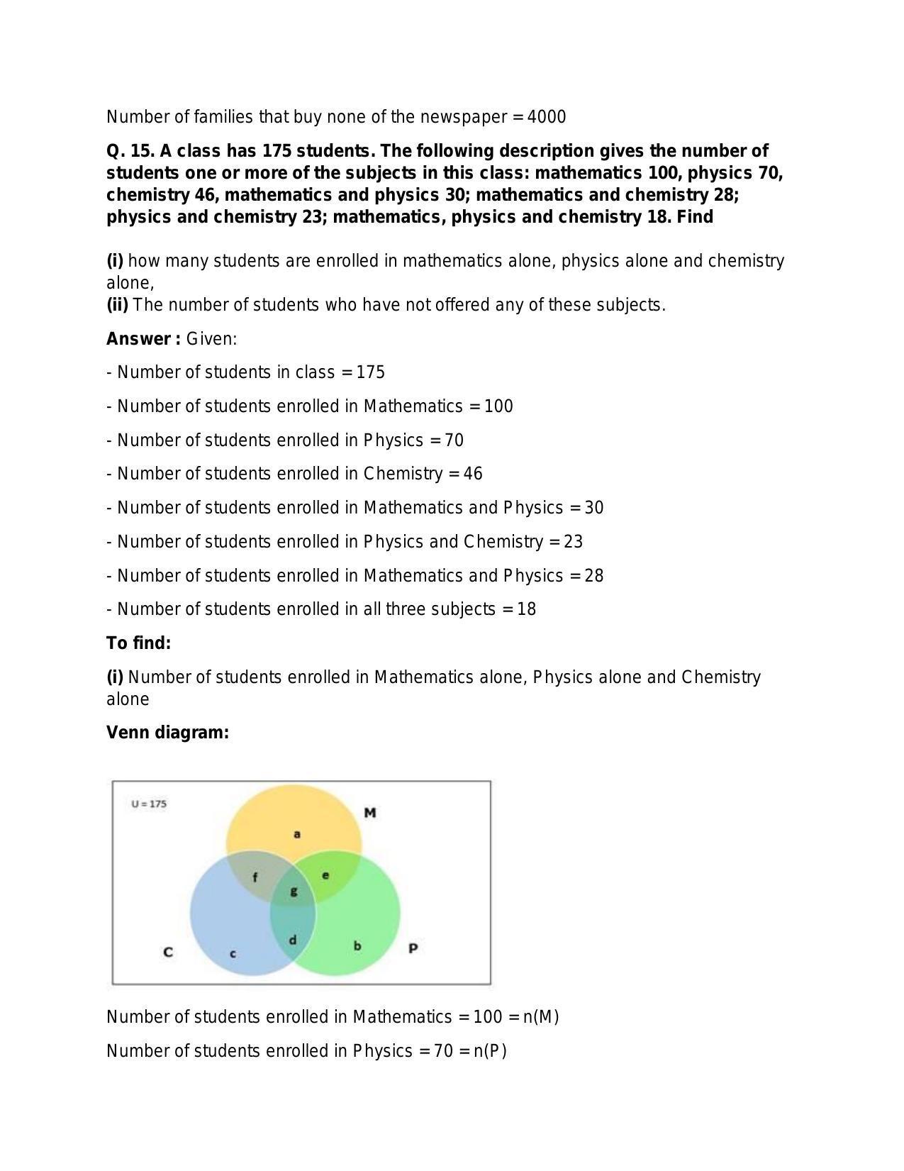 Chapter 1: Sets: RS Aggarwal Class 11 Solutions  - Page 86