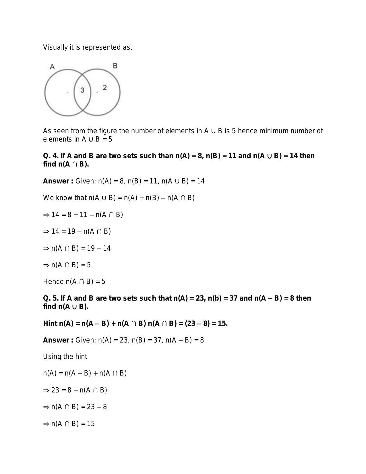 Chapter 1: Sets: RS Aggarwal Class 11 Solutions  - Page 90