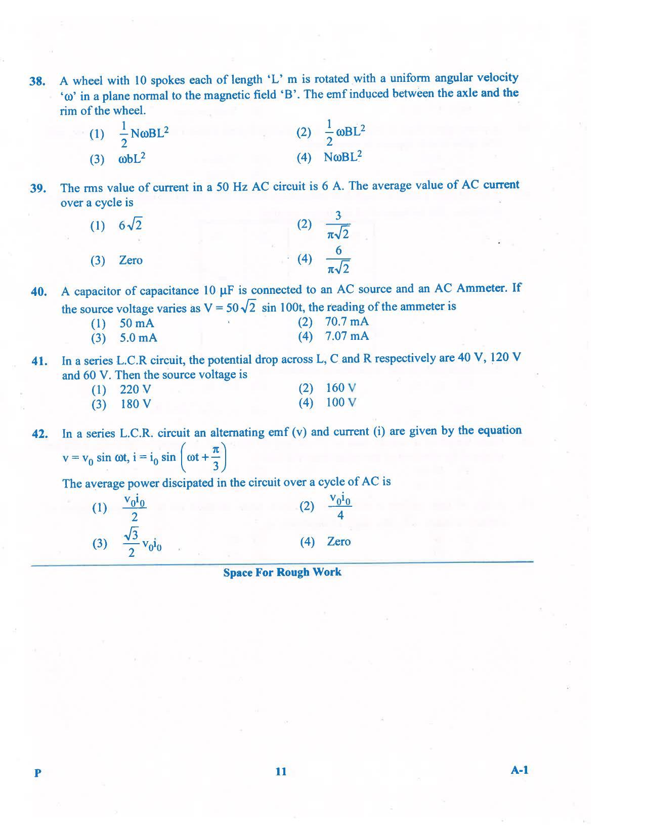 KCET Physics 2016 Question Papers - IndCareer Docs