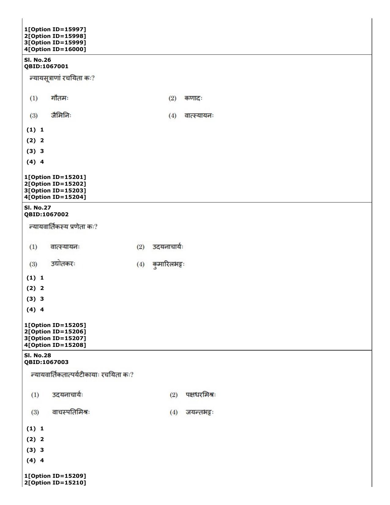 CUET (PG) 2022: PGQP-64 Nyaya Vaisheshika Prachin Nyaya (06-09-2022) Question Paper - Page 26