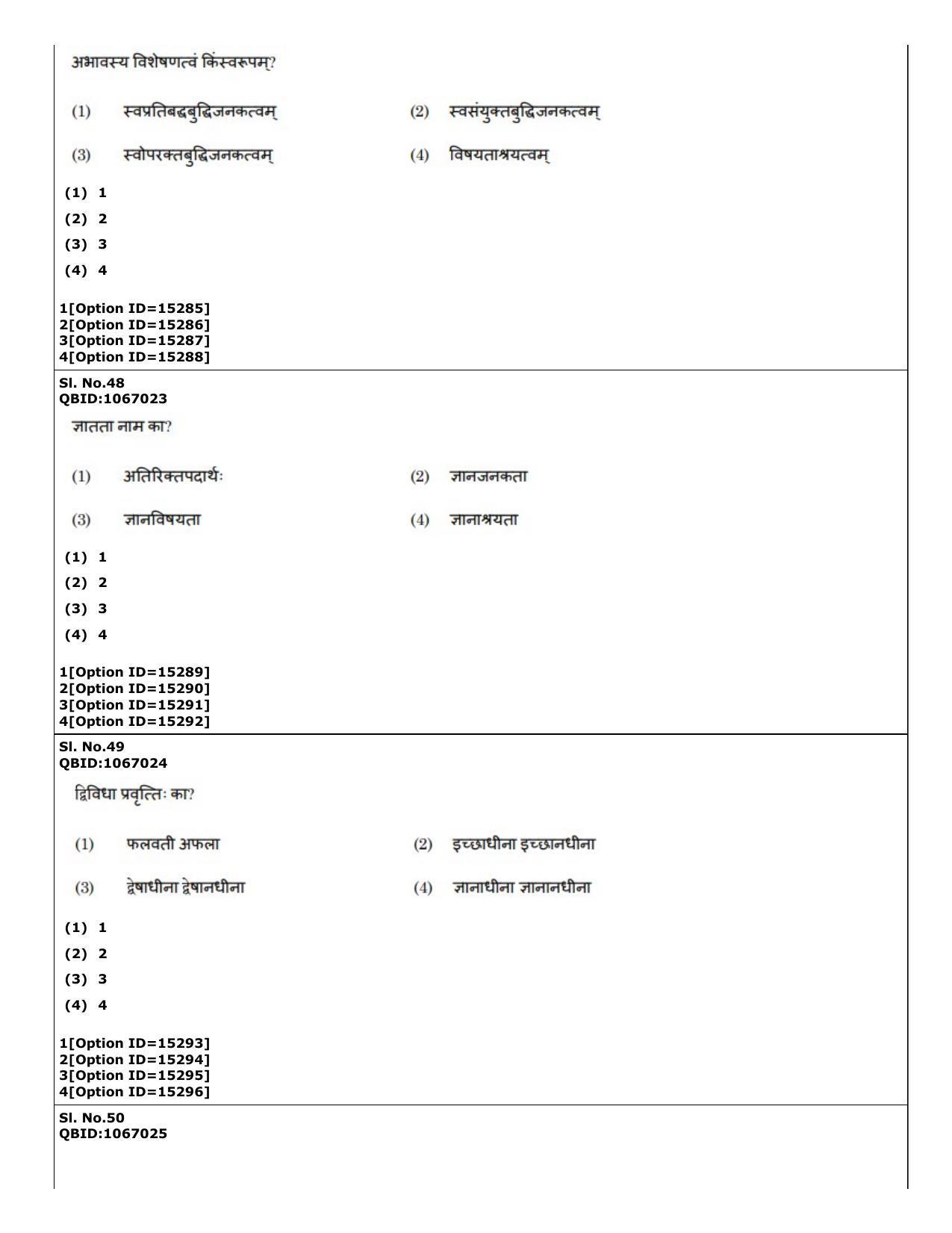 CUET (PG) 2022: PGQP-64 Nyaya Vaisheshika Prachin Nyaya (06-09-2022) Question Paper - Page 33