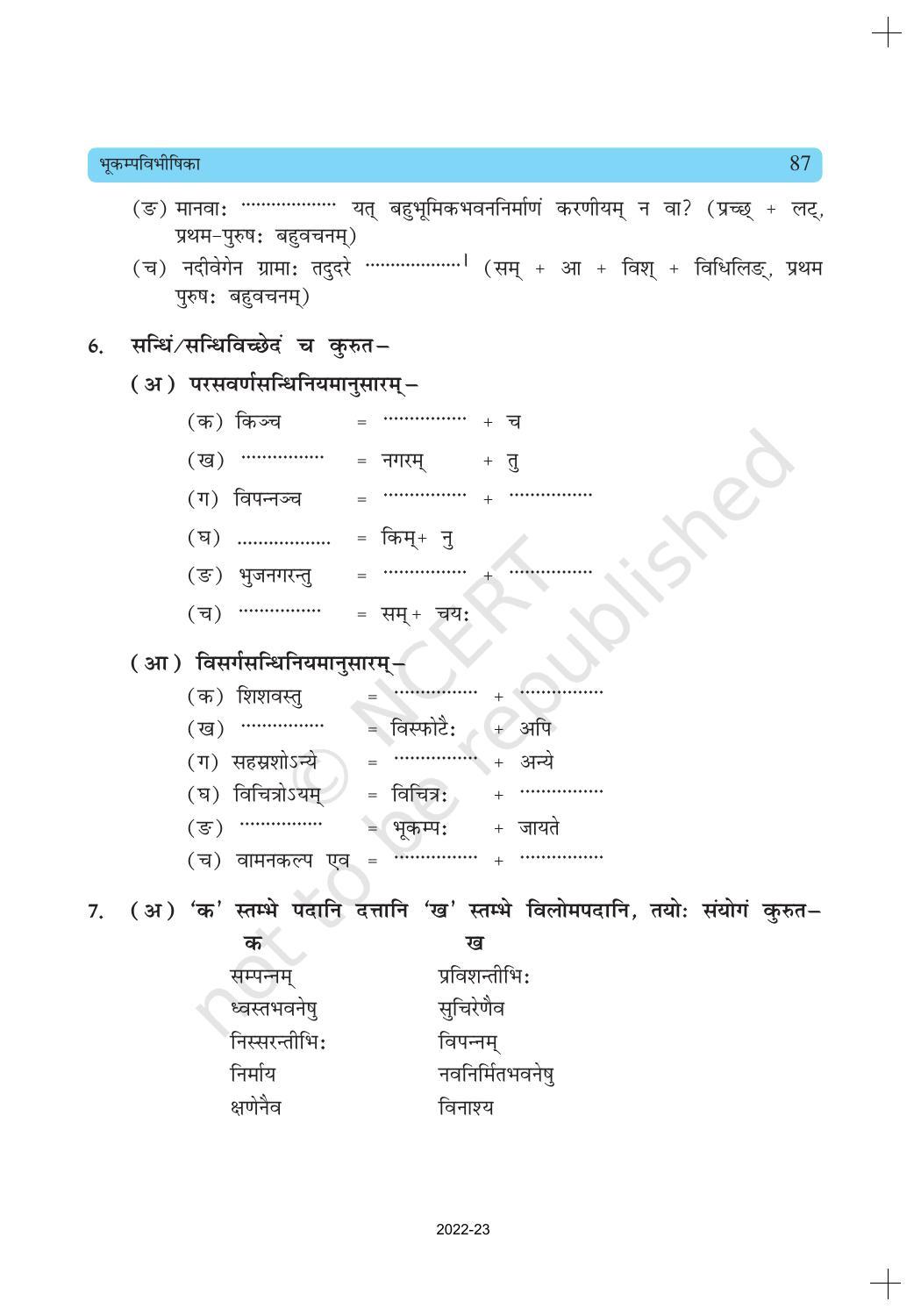 NCERT Book for Class 10 Sanskrit Chapter 10 भूकंपविभीषिका - Page 6