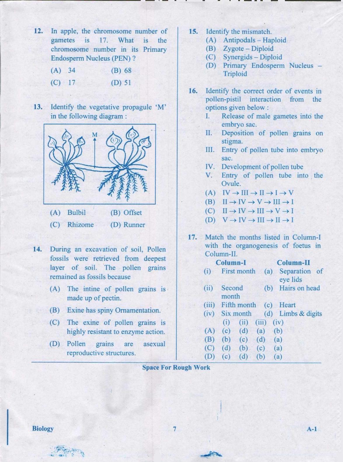 KCET Biology 2020 Question Papers - Page 7