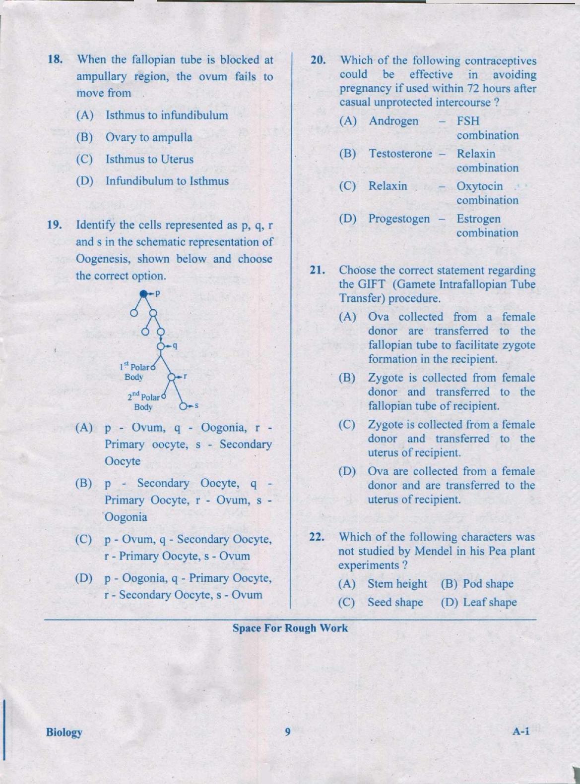 KCET Biology 2020 Question Papers - Page 9