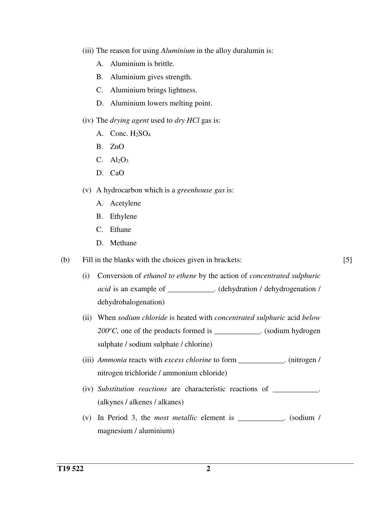 ISC Class 12 2019 Science Paper II Question Paper - IndCareer Docs