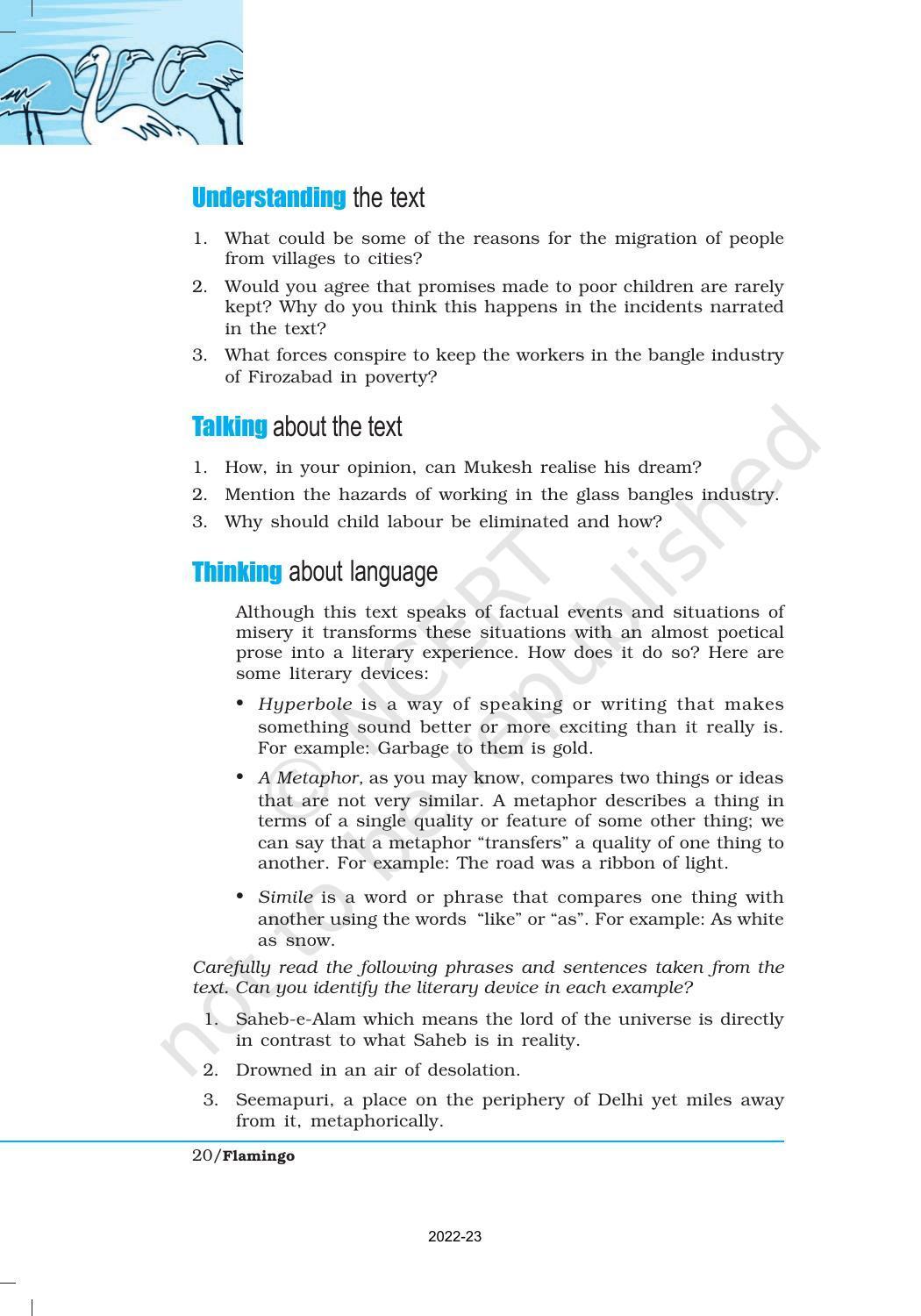 NCERT Book for Class 12 English Chapter 2 Lost Spring - Page 8