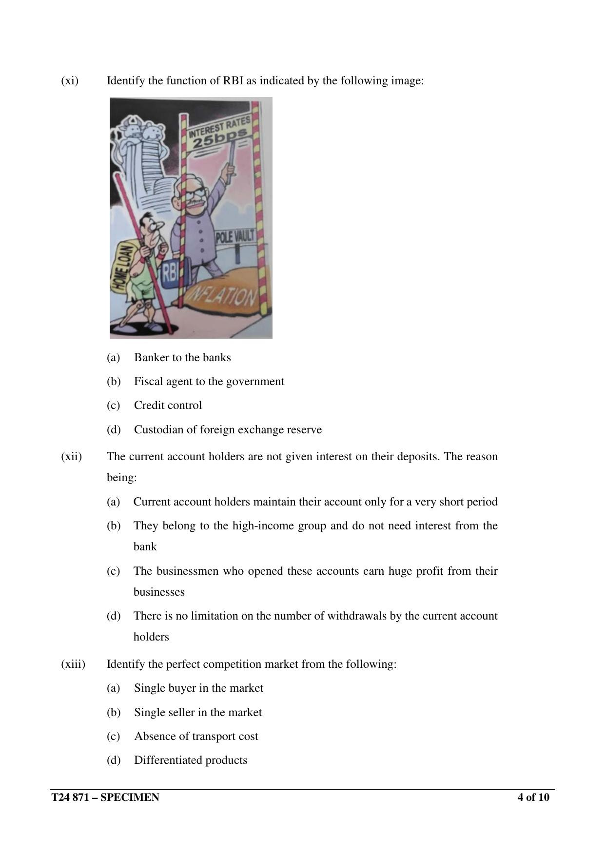 ICSE Class 10  2024 Economic Applications Sample Paper - Page 4