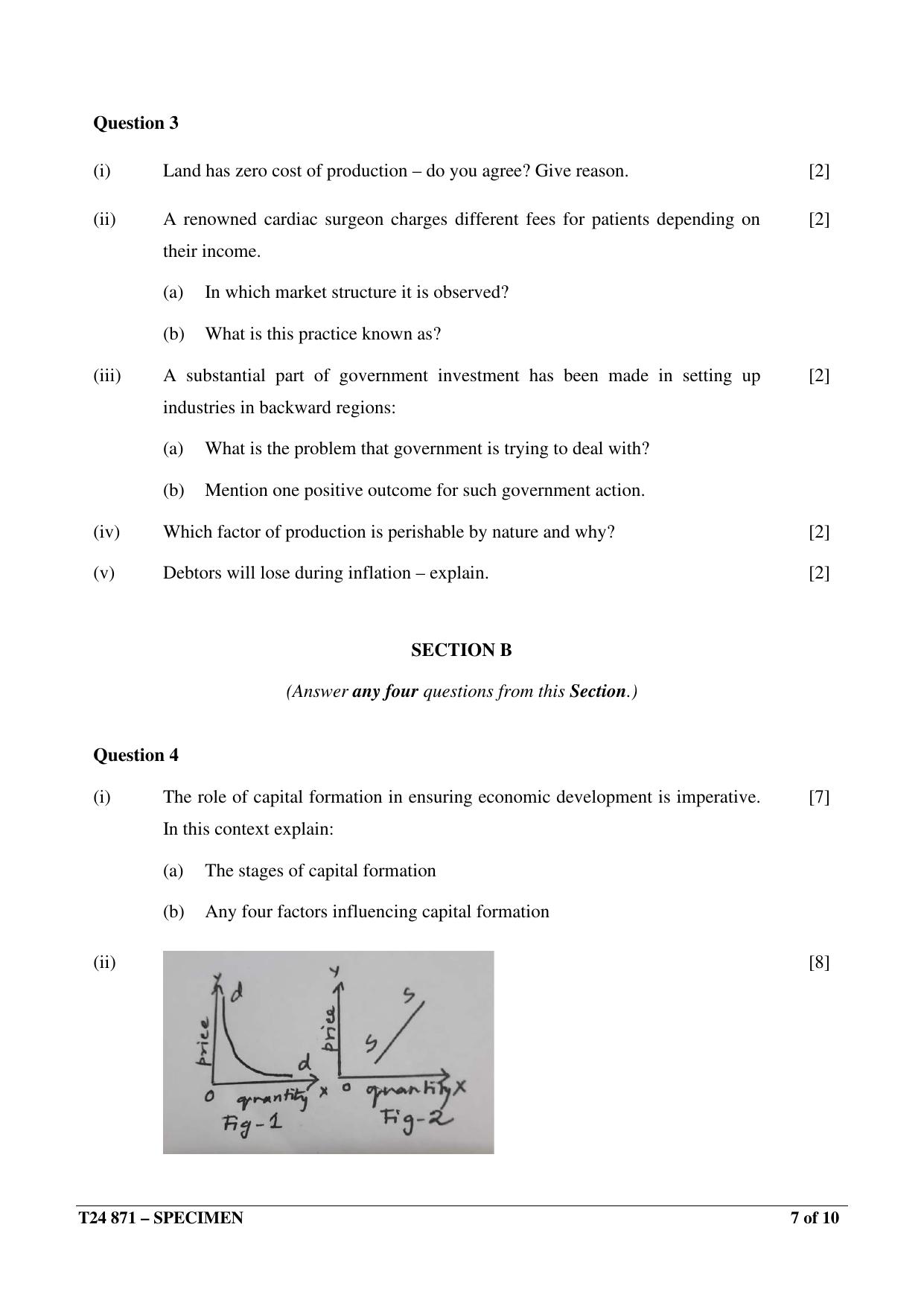 ICSE Class 10  2024 Economic Applications Sample Paper - Page 7