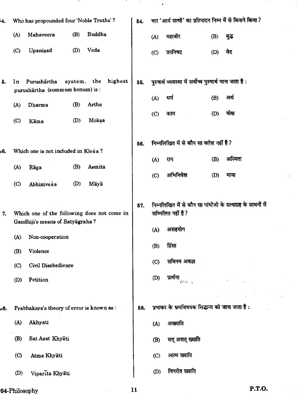 URATPG Philosophy Sample Question Paper 2018 - Page 10