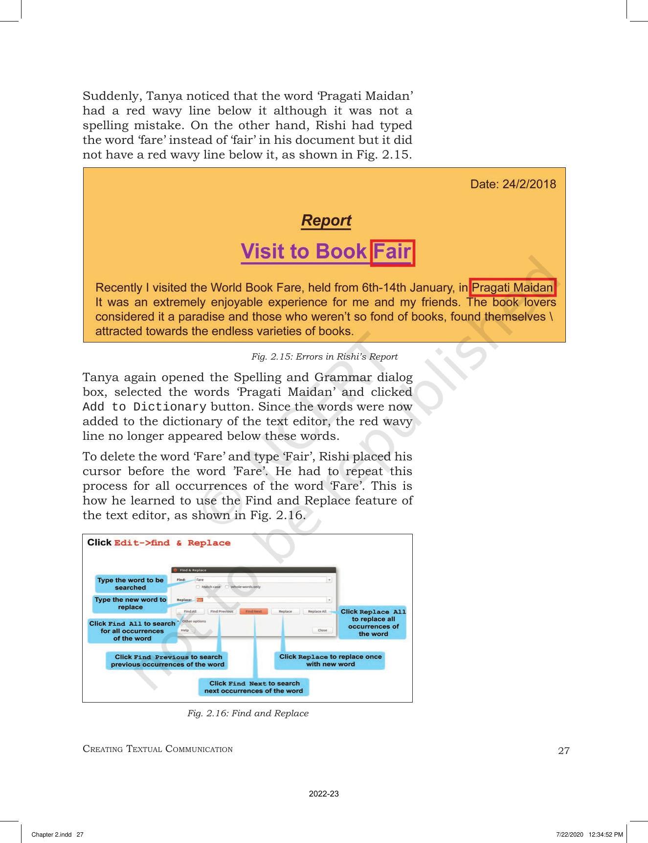 NCERT Book For Class 9 ICT Chapter 2 Creating Textual