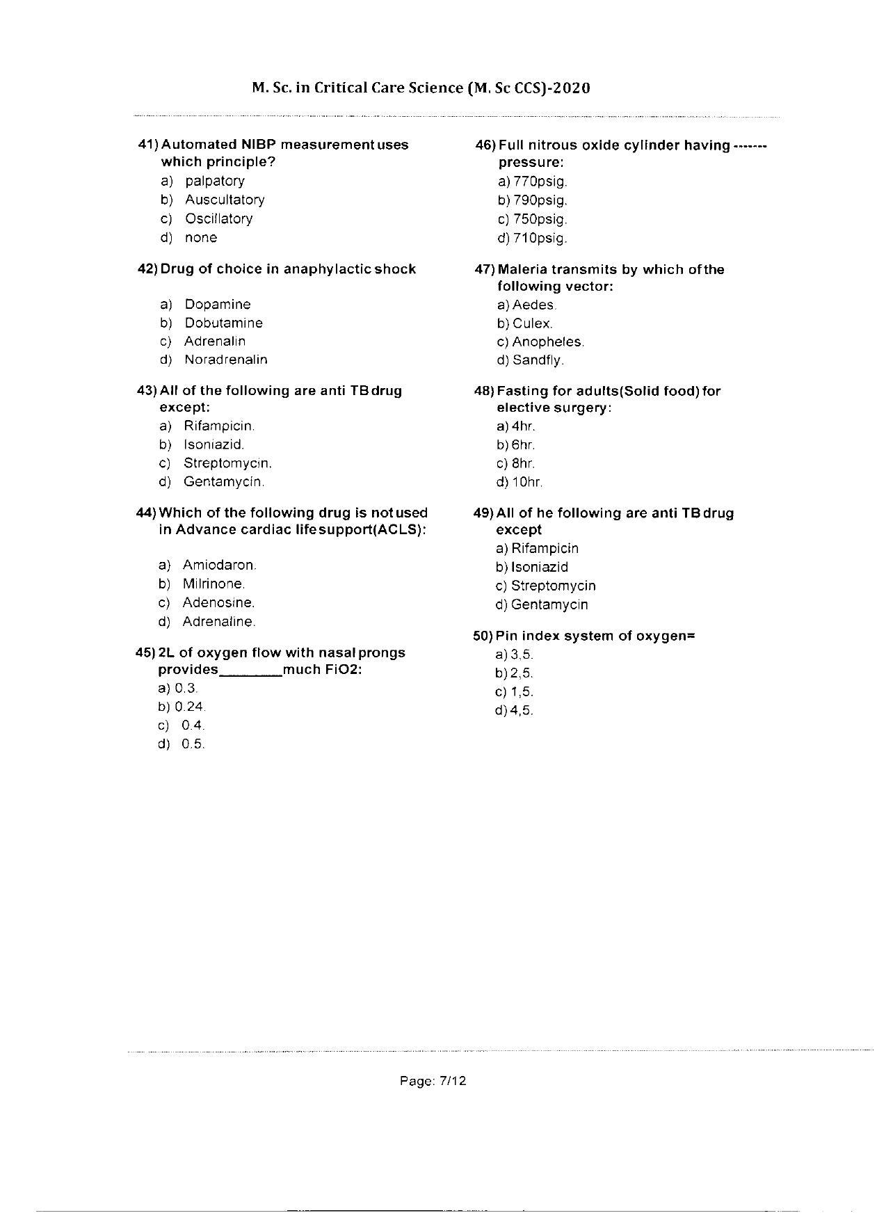 WBJEEB JEMAS (PG) 2020 MSc CCS Question Paper - Page 7