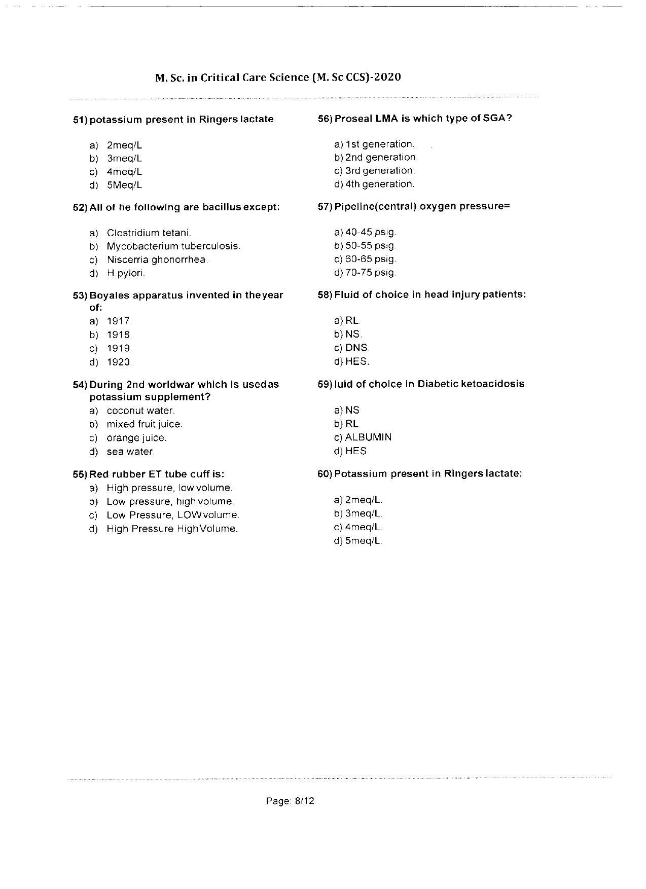 WBJEEB JEMAS (PG) 2020 MSc CCS Question Paper - Page 8