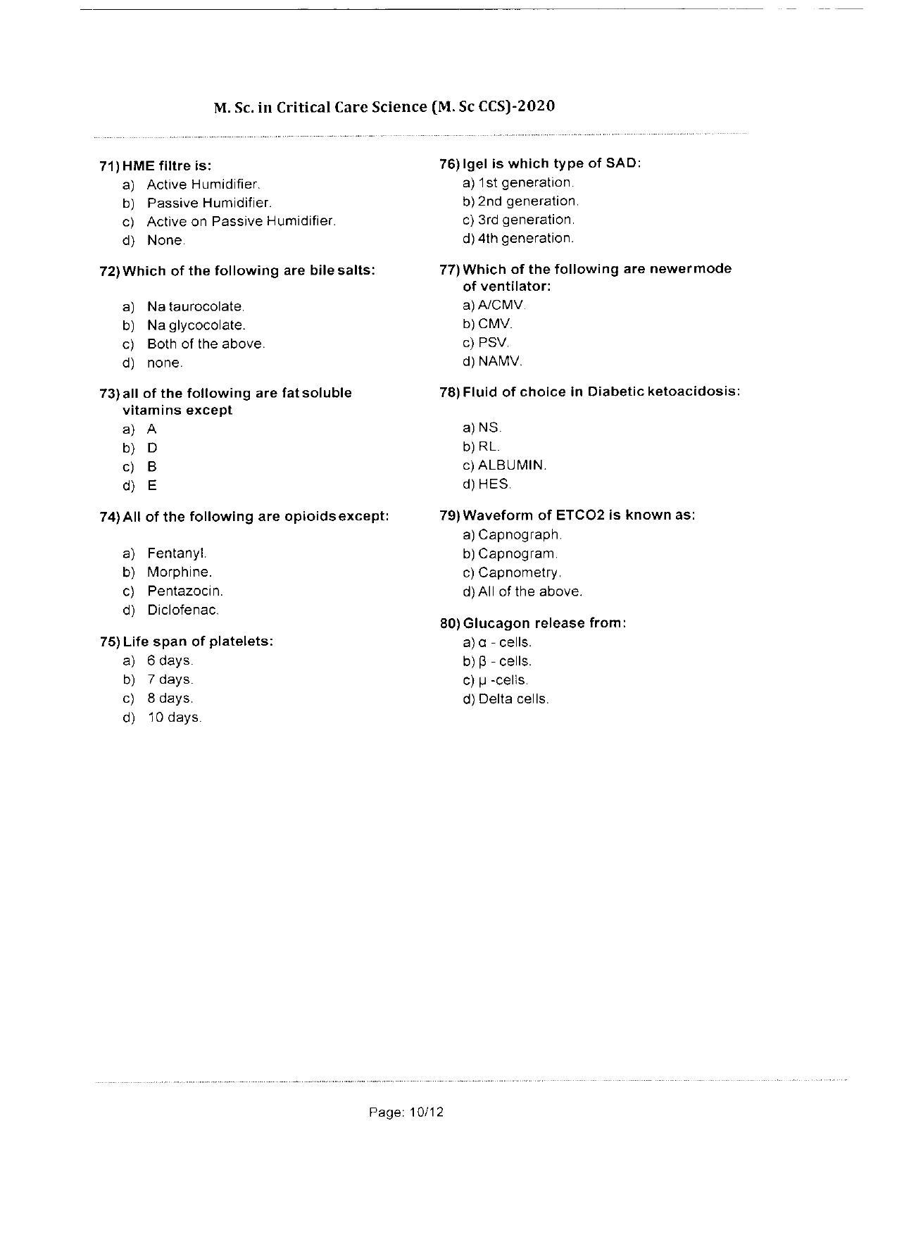 WBJEEB JEMAS (PG) 2020 MSc CCS Question Paper - Page 10