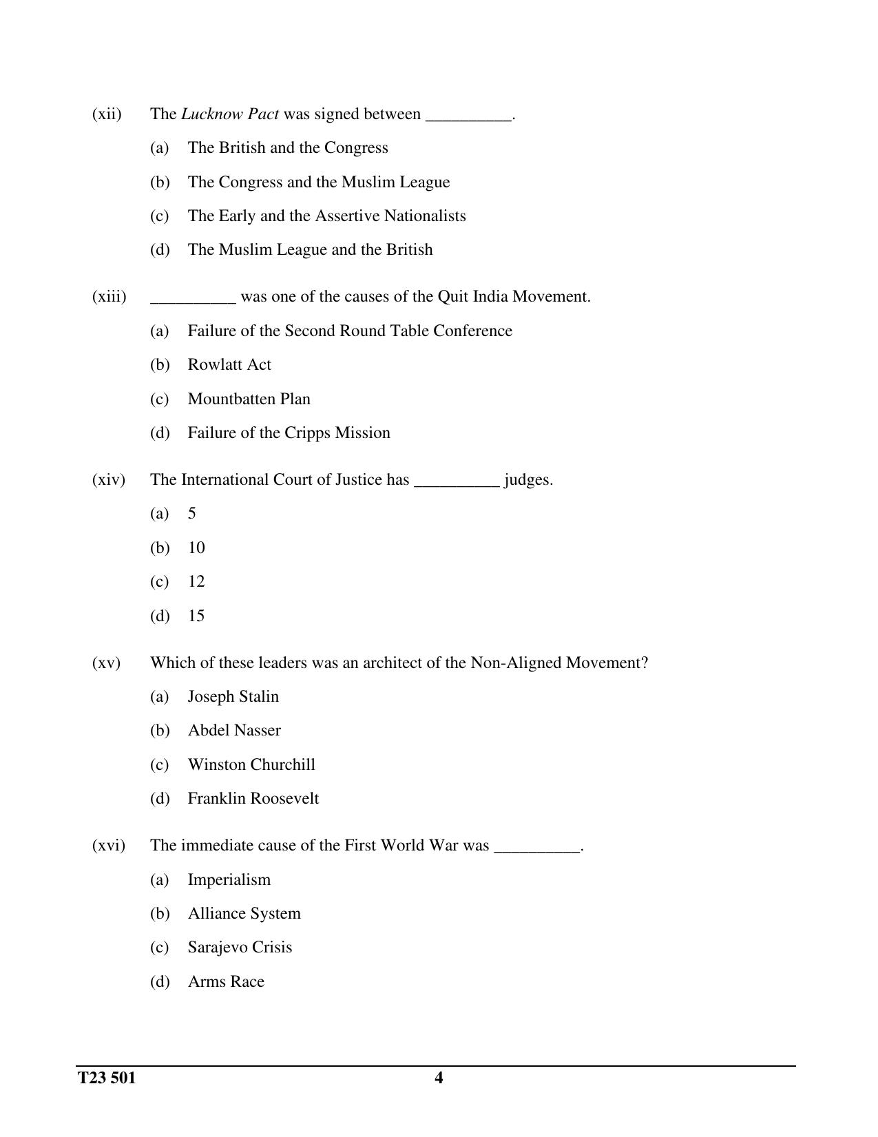 ICSE Class 10 HISTORY & CIVICS 2023 Question Paper - Page 4