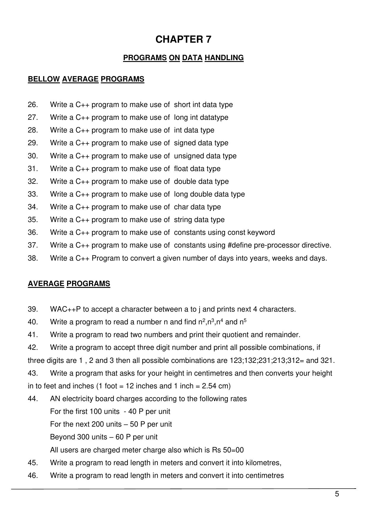 CBSE Worksheets for Class 11 Information Practices Question bank of all Chapters Assignment - Page 5