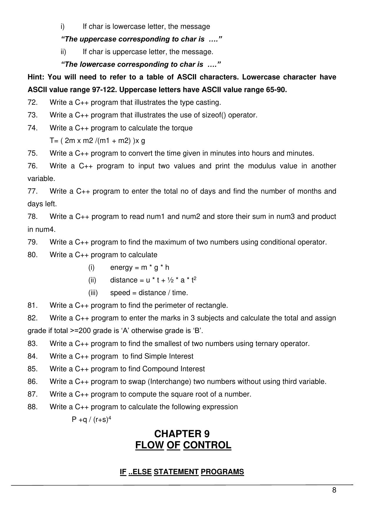 CBSE Worksheets for Class 11 Information Practices Question bank of all Chapters Assignment - Page 8