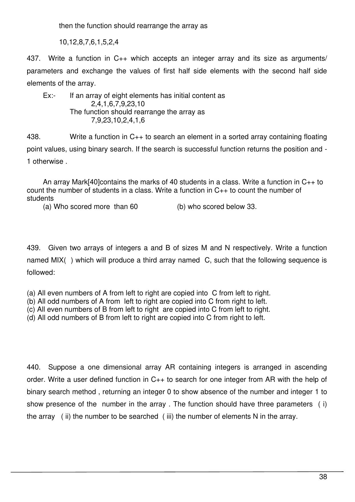 CBSE Worksheets for Class 11 Information Practices Question bank of all Chapters Assignment - Page 38