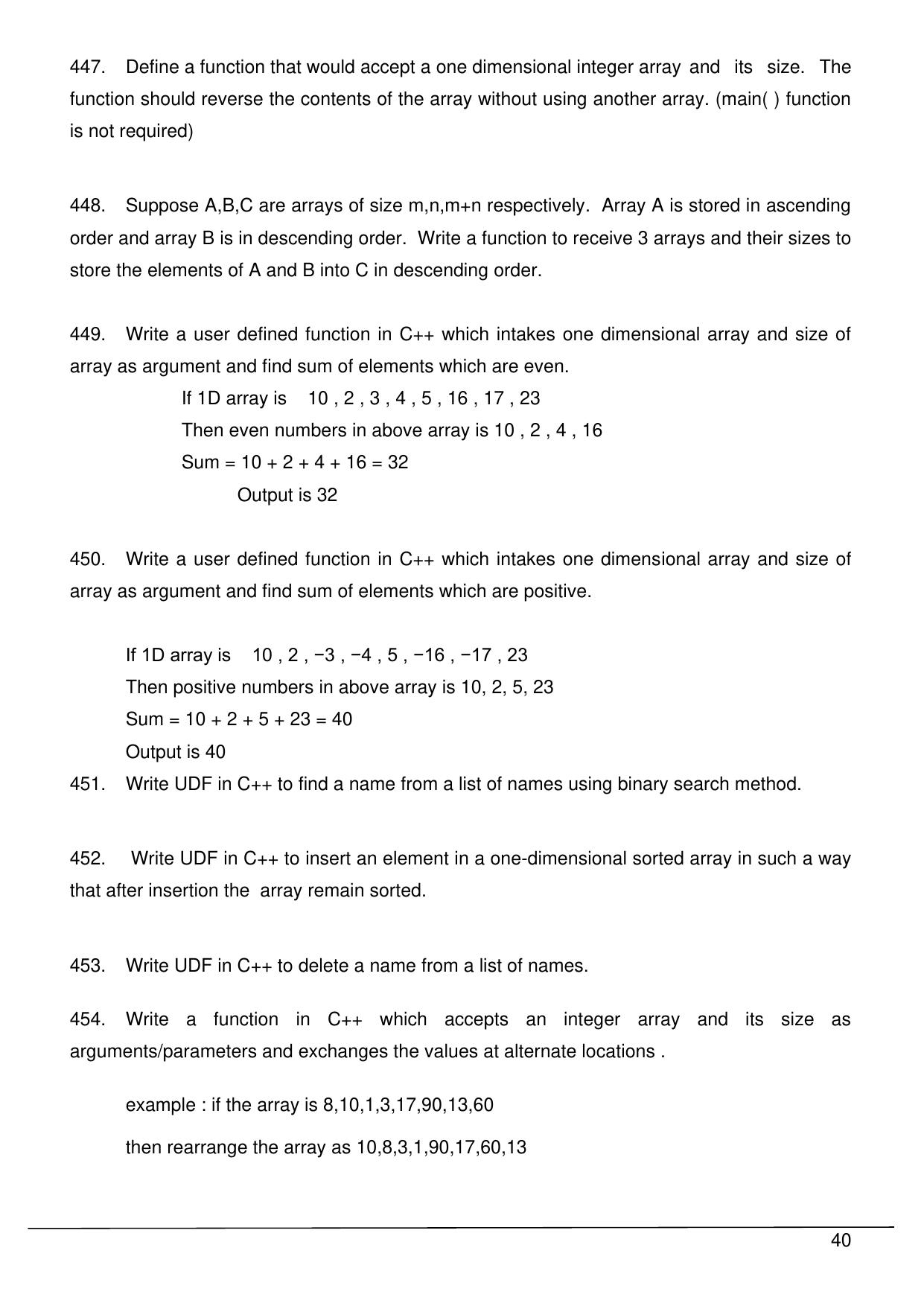 CBSE Worksheets for Class 11 Information Practices Question bank of all Chapters Assignment - Page 40