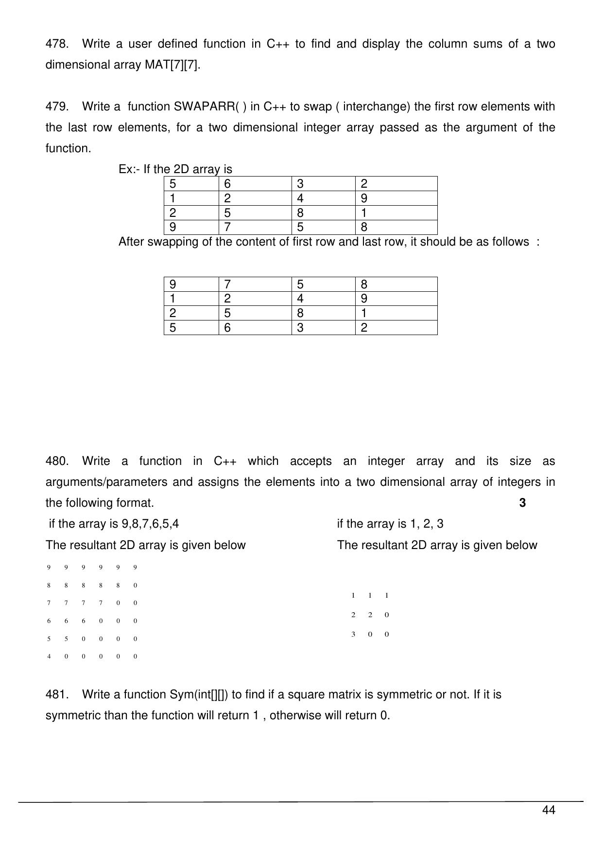 CBSE Worksheets for Class 11 Information Practices Question bank of all Chapters Assignment - Page 44