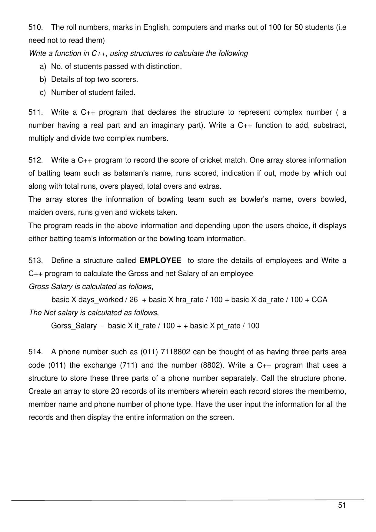 CBSE Worksheets for Class 11 Information Practices Question bank of all Chapters Assignment - Page 51