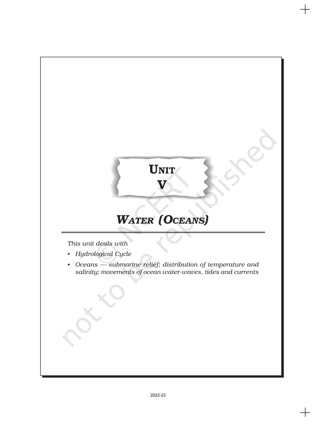 NCERT Book for Class 11 Geography (Part-I) Chapter 13 Water (Oceans) - Page 1
