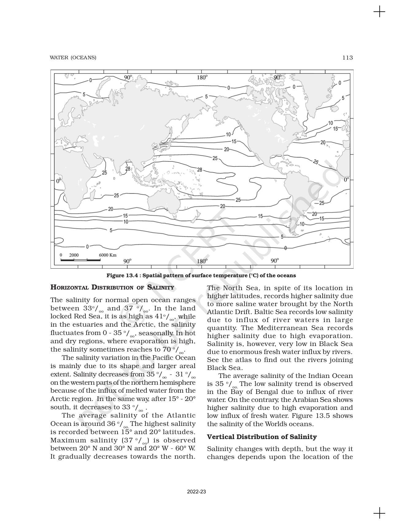 NCERT Book for Class 11 Geography (Part-I) Chapter 13 Water (Oceans) - Page 7