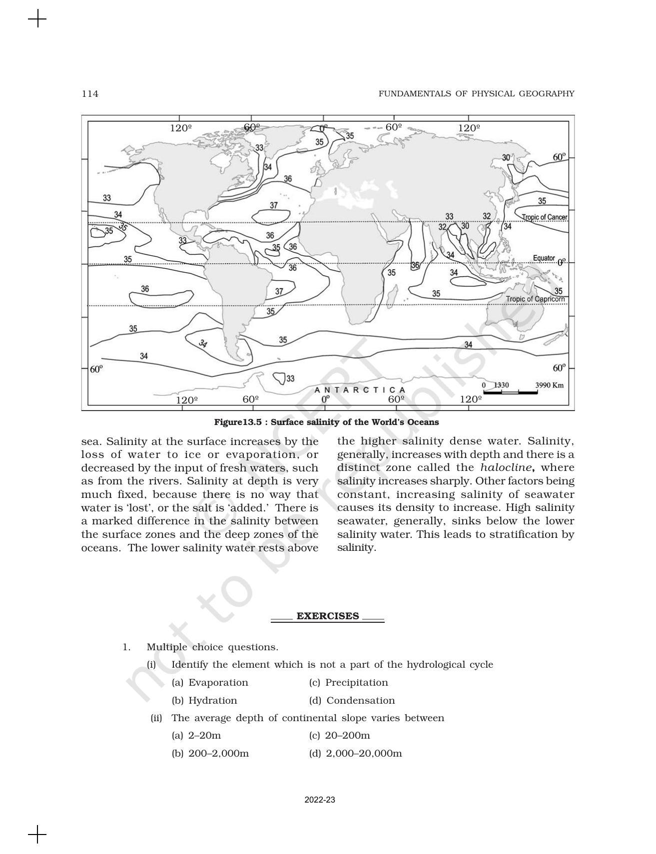 NCERT Book for Class 11 Geography (Part-I) Chapter 13 Water (Oceans) - Page 8