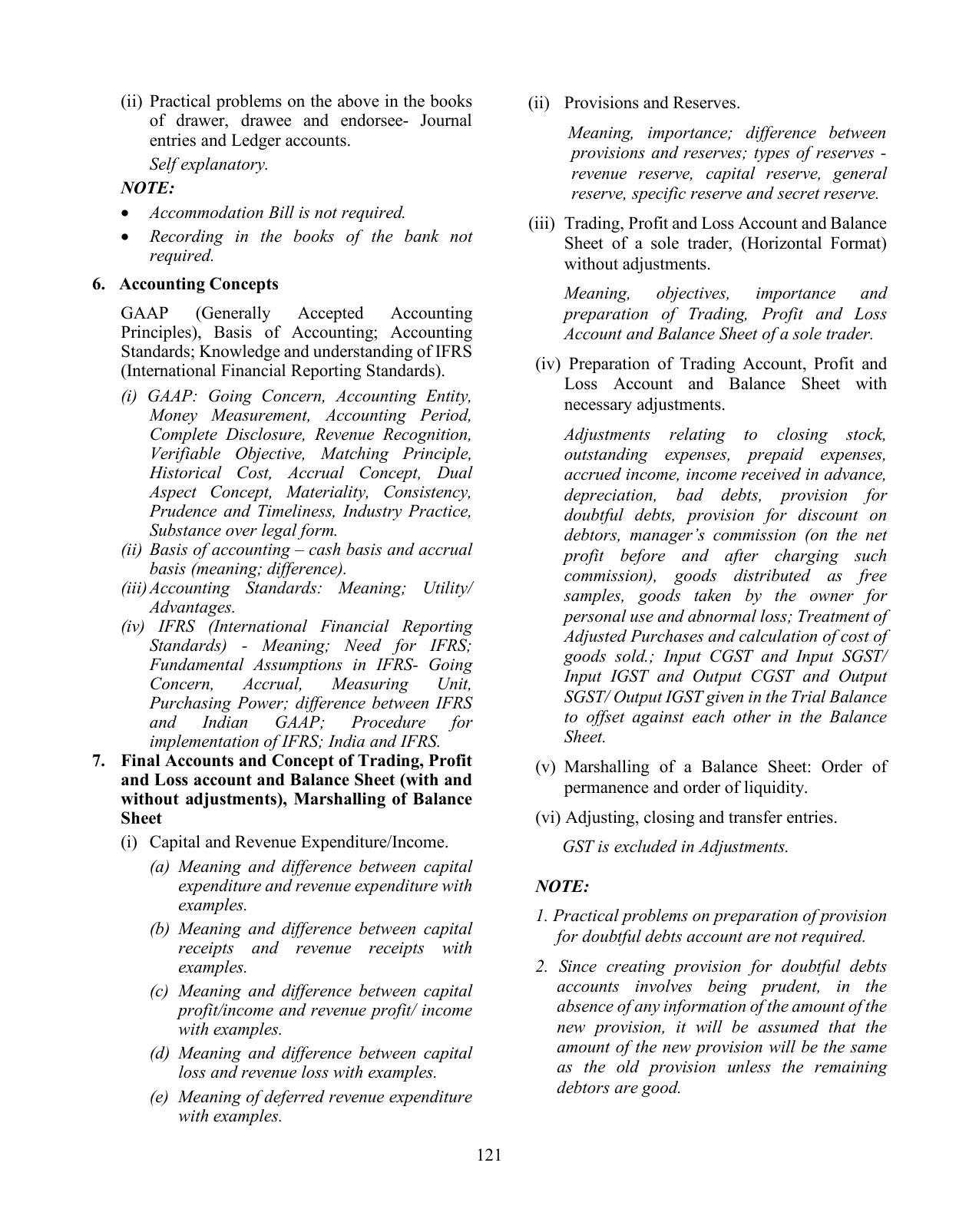 ISC Class XI & XII Accounts Syllabus IndCareer Docs