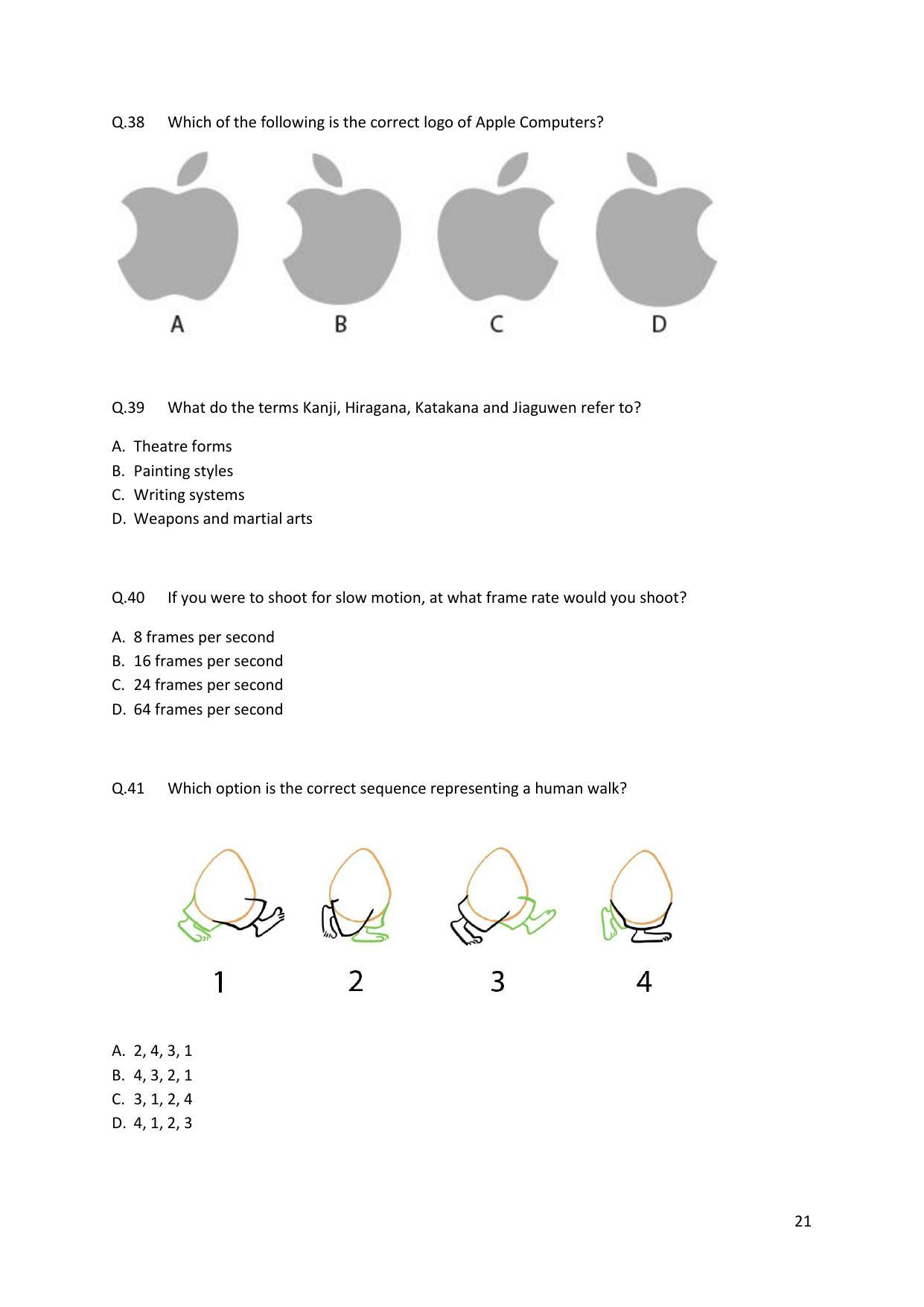 CEED 2018 Question Paper - Page 22