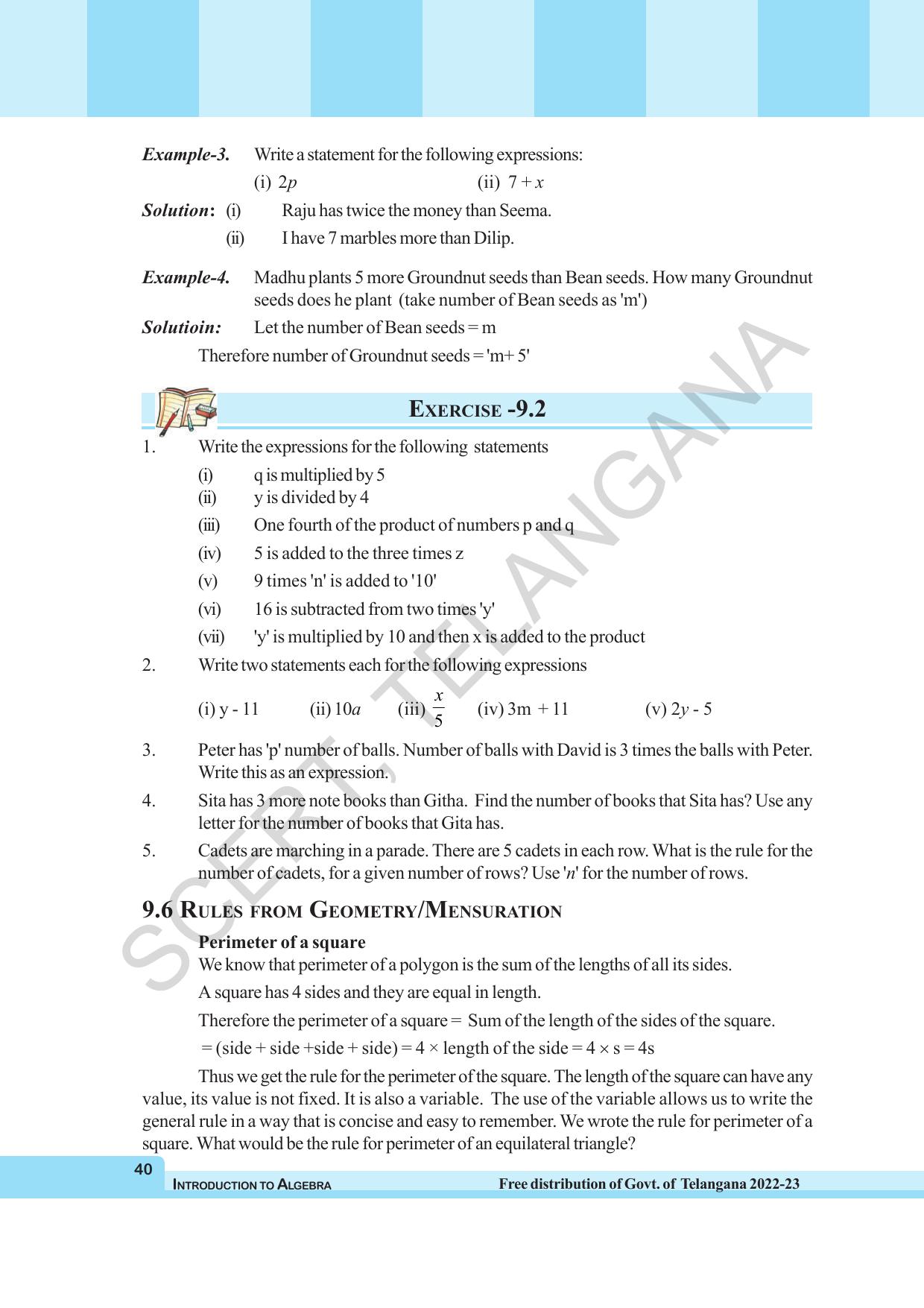 TS SCERT Class 6 Maths Path 2 (Telugu Medium) Text Book - Page 52