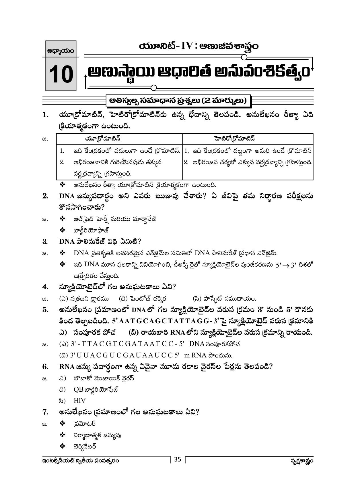TS SCERT Inter 2nd Year Botany Path 1 (Telugu Medium) Text Book - Page 36