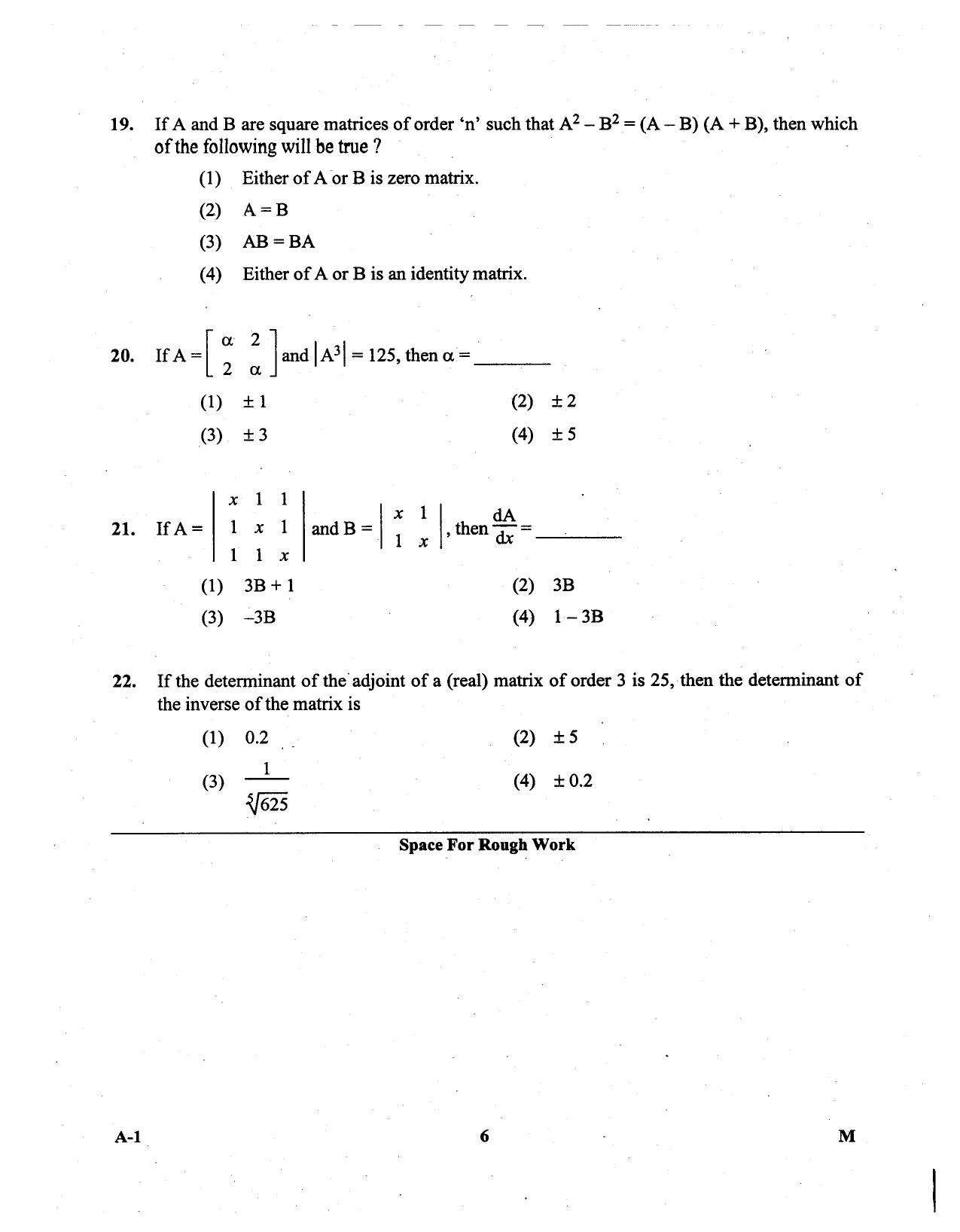 KCET Mathematics 2013 Question Papers - Page 6