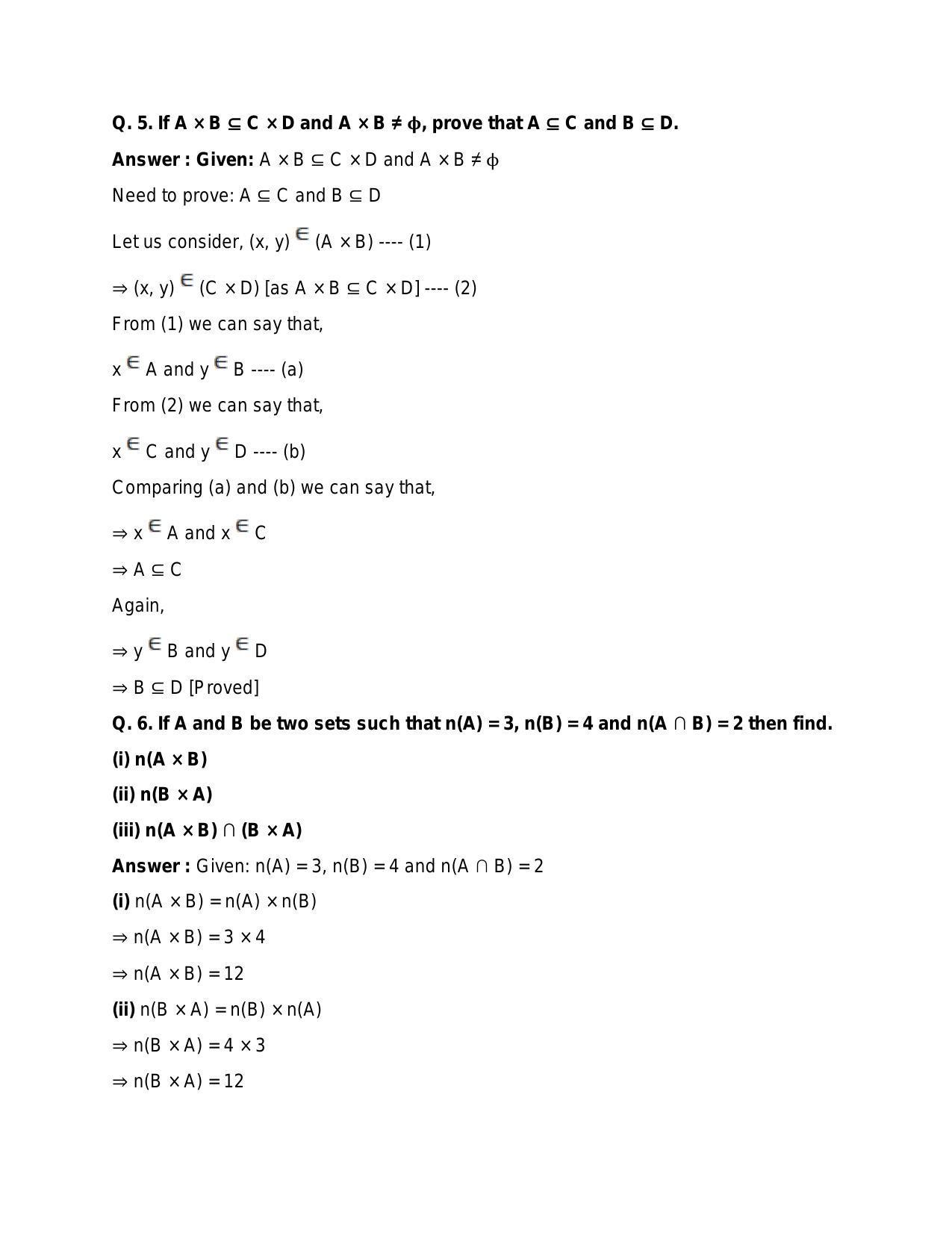 Chapter 2: Relations: RS Aggarwal Class 11 Solutions  - Page 21