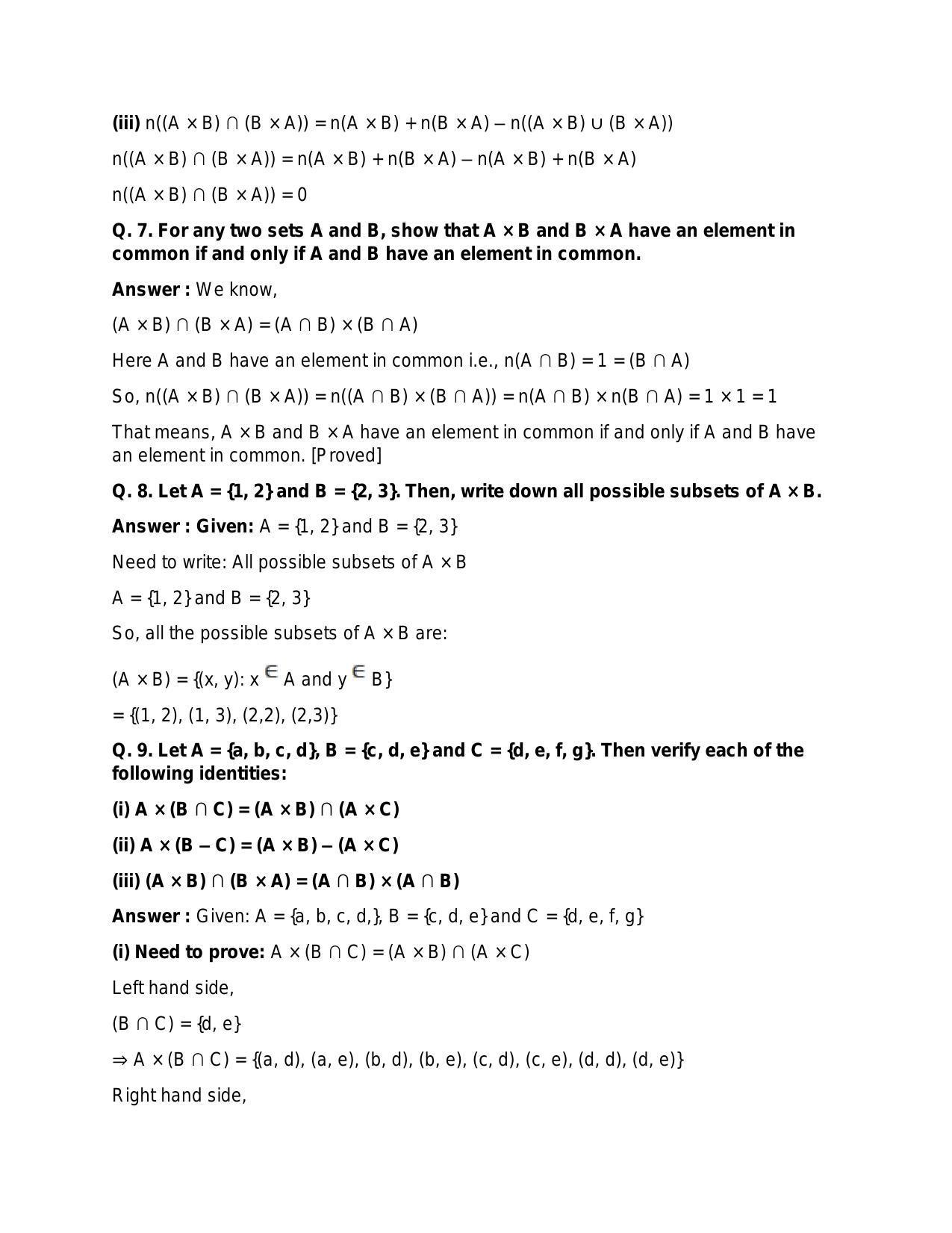 Chapter 2: Relations: RS Aggarwal Class 11 Solutions  - Page 22