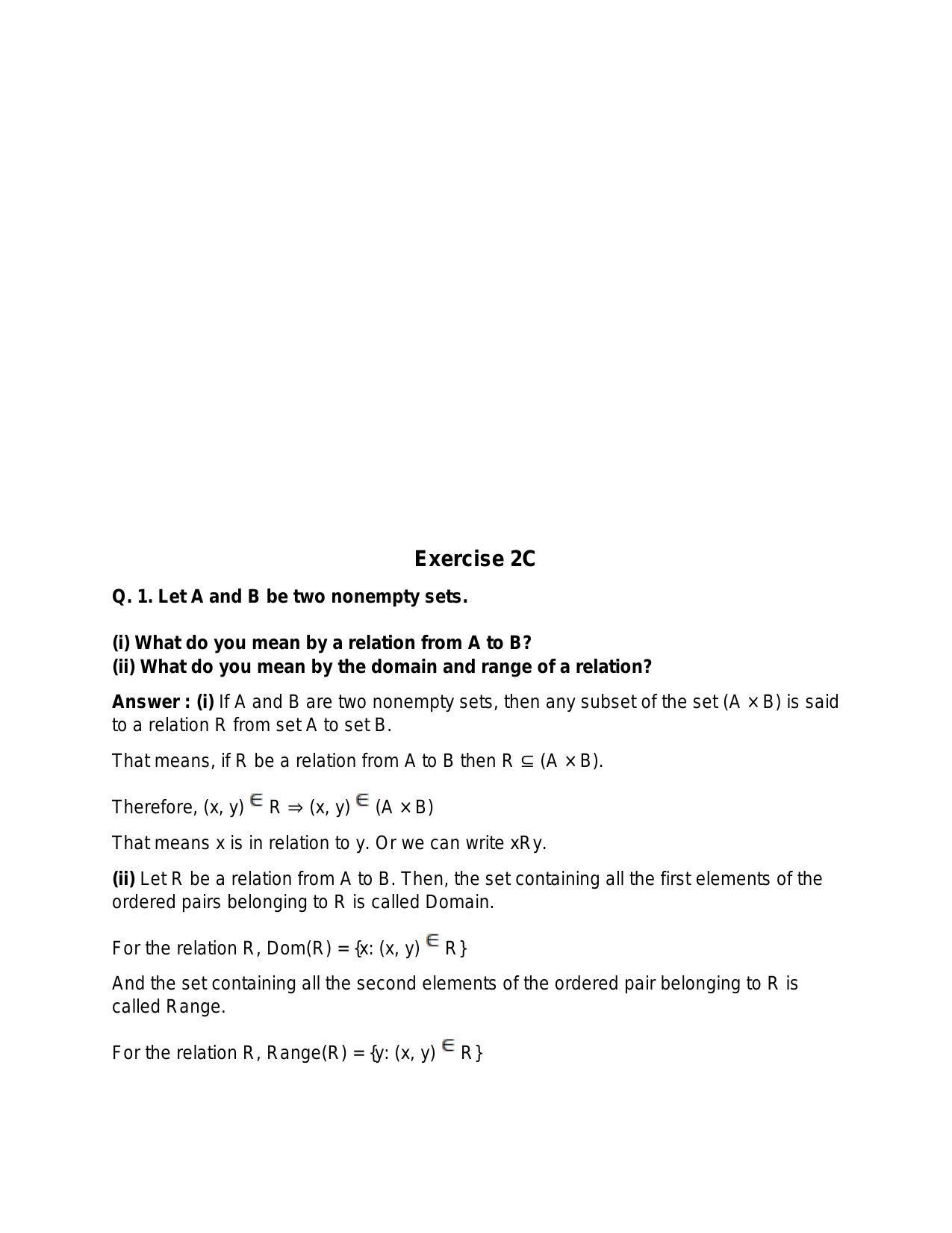 Chapter 2: Relations: RS Aggarwal Class 11 Solutions  - Page 24