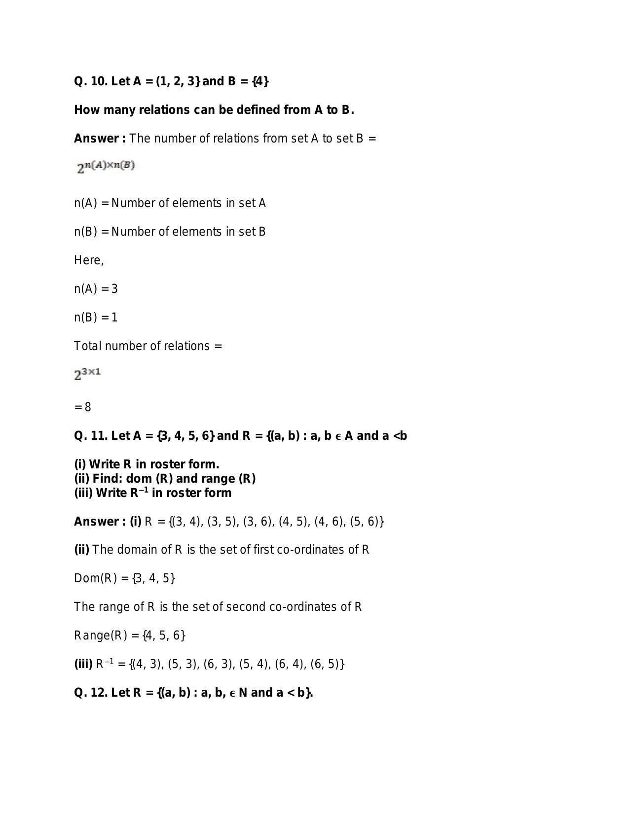 Chapter 2: Relations: RS Aggarwal Class 11 Solutions  - Page 43