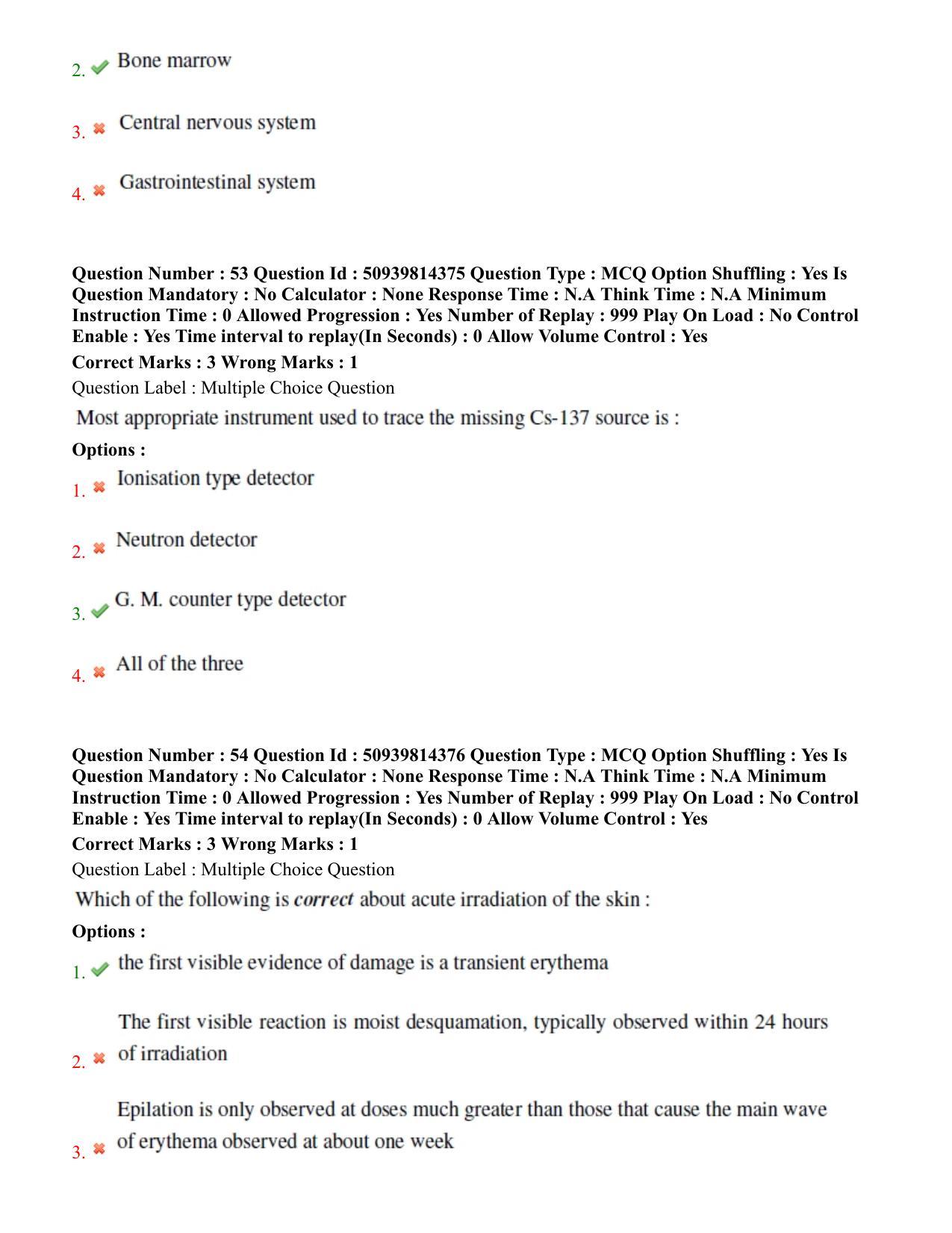 BHU RET Radiotherapy & Radiation Medicine 2020 Question Paper  - Page 34