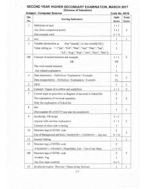 Kerala Plus Two 2017 Computer Science Answer key